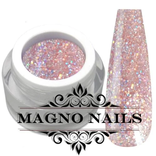 Rosa Nude Glitter Rainbow Gel